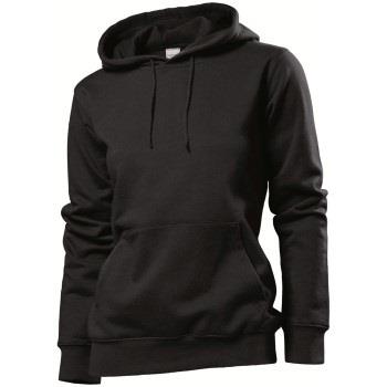 Stedman Sweatshirt Hooded Women Svart Medium Dame