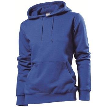 Stedman Sweatshirt Hooded Women Royalblå Small Dame