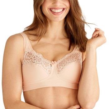 Swegmark BH Cotton Bloom Fairtrade Soft Bra Krem bomull B 100 Dame