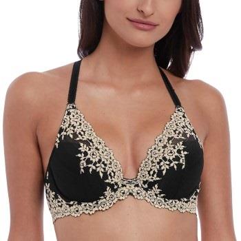 Wacoal BH Embrace Lace Plunge Underwire Bra Svart C 80 Dame