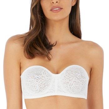 Wacoal BH Halo Lace Strapless Bra Benhvit B 80 Dame