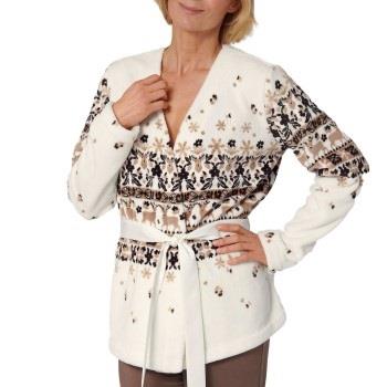 Triumph Lounge Me Cosy Bed Jacket Hvit Mønster polyester 36/38 Dame