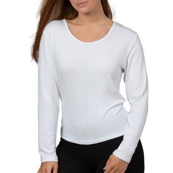 Trofe Bamboo Solids Longsleeve Top Hvit Bambus Medium Dame