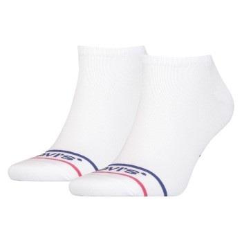 Levis Strømper 2P Organic Cotton Ankle Sock Hvit Str 43/46