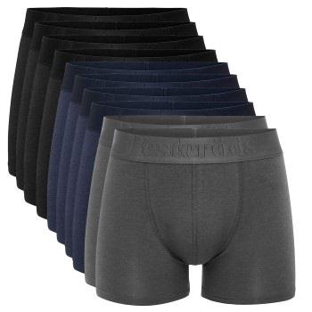 Resteröds 10P Bamboo Boxer Brief Grå/Blå Small Herre