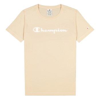 Champion American Classics Crewneck T-shirt W Beige bomull Small Dame