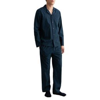 Gant Woven Cotton Stripe Pajama Set Blå/Grønn bomull Medium Herre