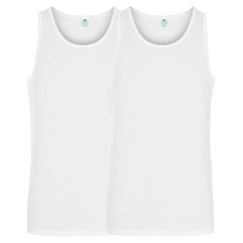 Dovre 2P Organic Cotton Singlet Hvit økologisk bomull Large Herre