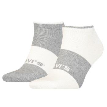 Levis Strømper 2P Unisex Sustainable Low Cut Socks Hvit/Grå Str 35/38