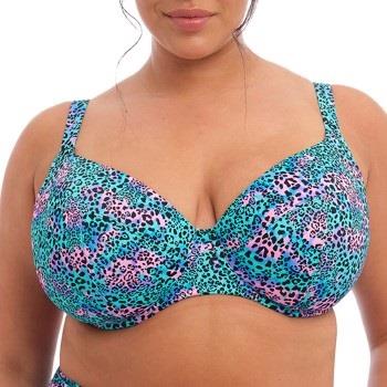 Elomi Electric Savannah UW Plunge Bikini Top Leopard G 85 Dame