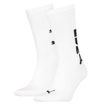 Puma Strømper 2P Graphic Logo Crew Socks Hvit Str 39/42 Herre