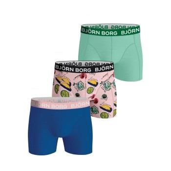 Björn Borg 3P Cotton Stretch Shorts For Boys 2033 Blå/Rosa bomull 134-...