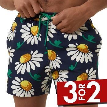 Björn Borg Badebukser Sylvester Swim Shorts Blå m blomster polyester M...