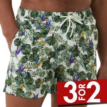 Björn Borg Badebukser Sylvester Swim Shorts Hvit/Grønn polyester Large...