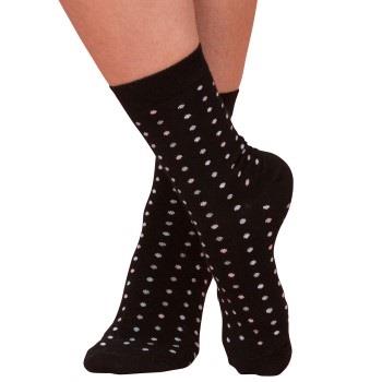 Trofe Bamboo Small Dot Socks Strømper Svart Str 35/38 Dame