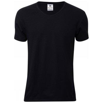 Dovre Organic Cotton V-Neck T-shirt Svart økologisk bomull Medium Herr...