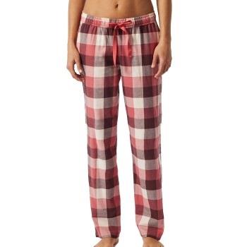 Schiesser Mix and Relax Long Flannel Pants Rød Mønster  bomull 38 Dame