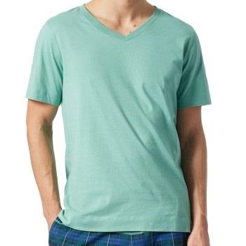 Schiesser Mix and Relax Organic V-neck T-Shirt Mintgrønn bomull Medium...