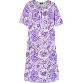 Trofe Soft Rose Short Sleeve Nightdress Lilla bomull Small Dame