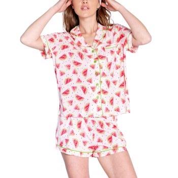 PJ Salvage Pyjamas Playful Prints Rosa Mønster Medium Dame