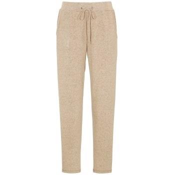 Damella Knitted Lounge Pants Beige Medium Dame