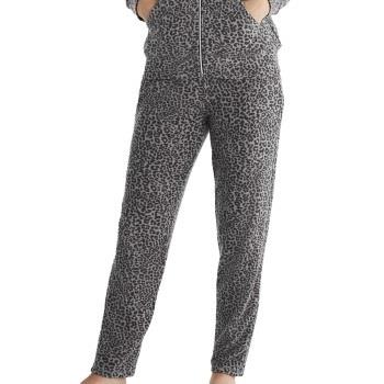 Damella Knitted Lounge Pants Leopard Large Dame