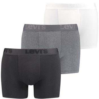 Levis 3P Premium Boxer Svart/Grå bomull Medium Herre