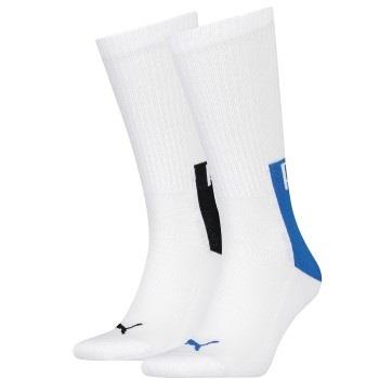 Puma Strømper 2P Men Logo Block Crew Sock Hvit Str 43/46 Herre