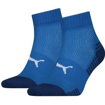 Puma Strømper 2P Sport Cushioned Quarter Socks Blå Str 35/38