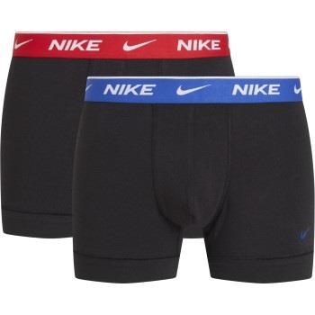 Nike 2P Everyday Cotton Stretch Trunk Svart/Blå bomull Large Herre