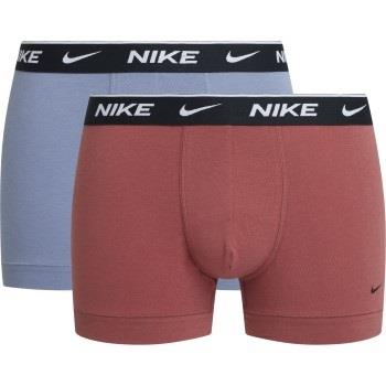 Nike 2P Everyday Cotton Stretch Trunk Rød/Lilla bomull Small Herre