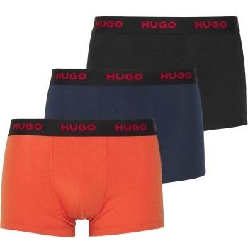 HUGO 3P Triplet Trunk Marine/Rød bomull Small Herre