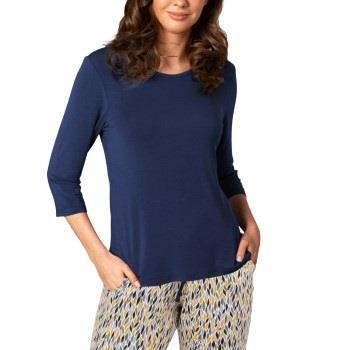 Lady Avenue Bamboo Pyjamas Three Quarter Sleeve Marine mønster Bambus ...