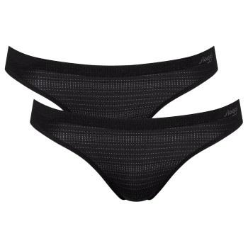 Sloggi Truser 2P ZERO Motion Mini Brief Svart polyester Small Dame