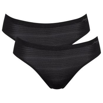 Sloggi Truser 2P ZERO Motion Ultra High Leg Brief Svart polyester Larg...