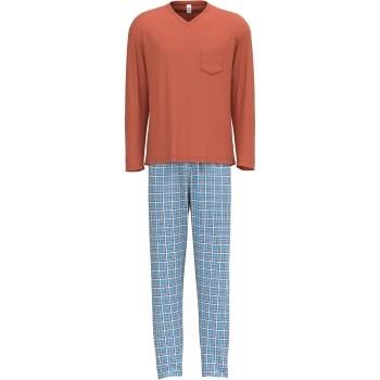 Calida Relax Imprint 1 Pyjamas Blå/Oransje bomull Medium Herre