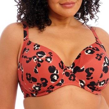 Elomi Kotiya Underwire Plunge Bikini Top Oransje/Svart F 80 Dame