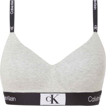 Calvin Klein BH CK96 String Bralette Lysgrå bomull Small Dame