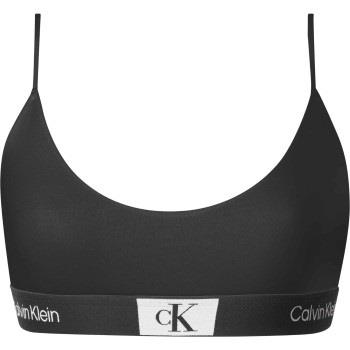 Calvin Klein BH CK96 Unlined Bralette Svart bomull Large Dame