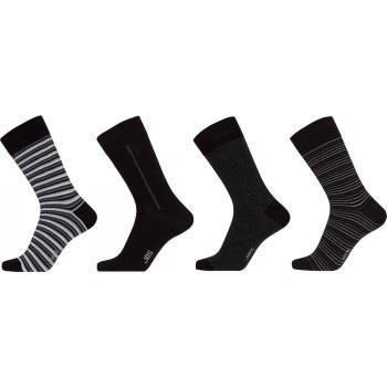 JBS Strømper 4P Cotton Socks Svart/Grå Str 40/47 Herre