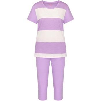 Triumph Pyjama Set X 01 Hvit/Lilla bomull 38 Dame