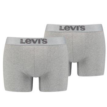 Levis 2P Organic Cotton Base Boxer Grå bomull Medium Herre