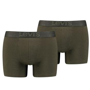 Levis 2P Organic Cotton Base Boxer Mørkgrørnn  bomull Large Herre