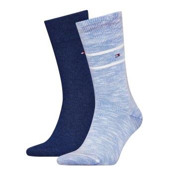 Tommy Hilfiger Strømper 2P Men Slub Classic Socks Marine/Blå Str 39/42...