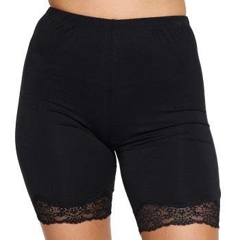 Damella Bamboo Lace Shorts Svart ull Small Dame