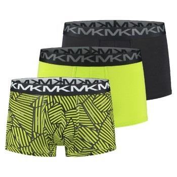 Michael Kors 3P Strecth Factor Boxer Brief Svart/Gul bomull Small Herr...