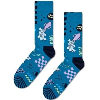 Happy socks Strømper Zodiac Signs Aquarius Sock Blå Mønster Str 41/46