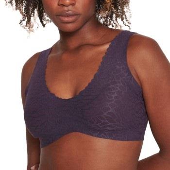 Sloggi BH ZERO Feel Lace 2.0 Bralette Mørkelilla X-Large Dame