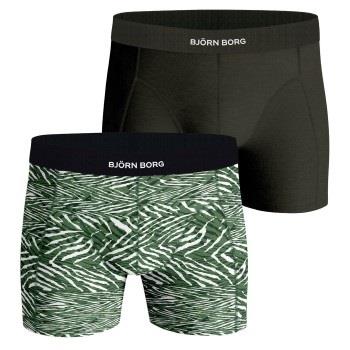 Björn Borg 2P Premium Cotton Stretch Boxer 2354 Grønn Mønster bomull S...