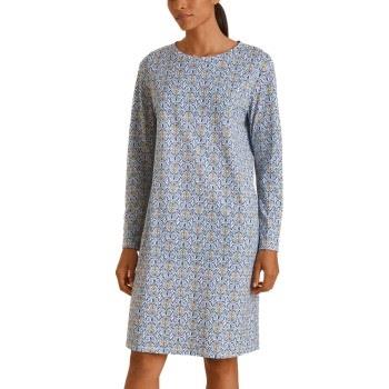 Calida Nights Long Arm Sleepshirt Lysblå bomull X-Small Dame